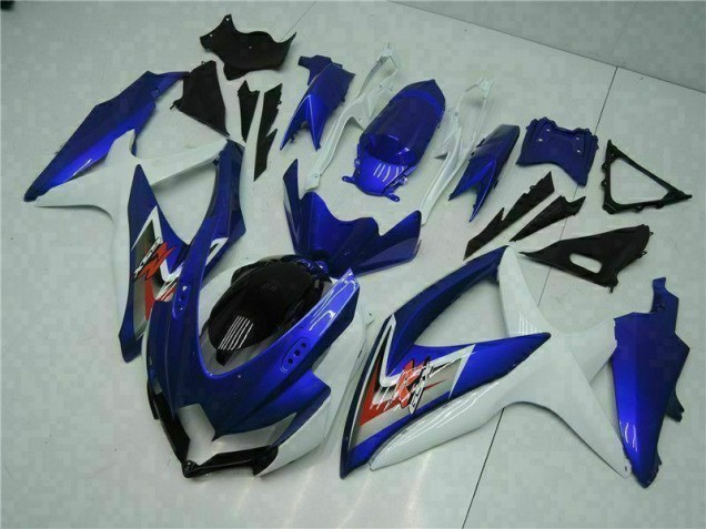 Aftermarket Blue White 08-10 Suzuki GSXR 600/750 Abs Fairing Kits Sale Aftermarket Blue White 08-10 Suzuki GSXR 600/750 Abs Fairing Kits Sale