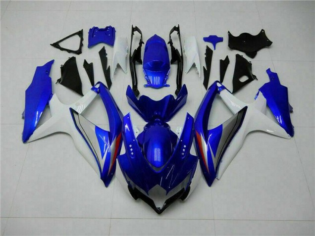 Aftermarket Blue White 08-10 Suzuki GSXR 600/750 Full Fairing Kit Sale Aftermarket Blue White 08-10 Suzuki GSXR 600/750 Full Fairing Kit Sale