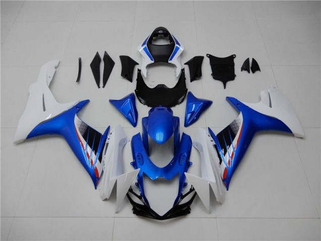 Aftermarket Blue White 11-20 Suzuki GSXR 600/750 Plastics Fairing Kits Sale