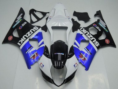 Aftermarket Blue White and Black 03-04 Suzuki GSXR 1000 Motorcycle Fairings Sale
