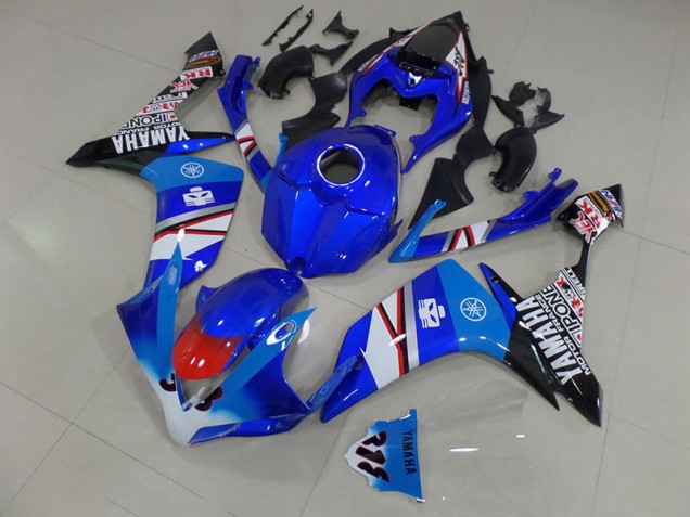 Aftermarket Blue White Black Stickers 07-08 Yamaha YZF R1 Motorcycle Fairings Sale