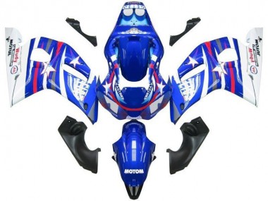 Aftermarket Blue White Star Fiat 98-02 Yamaha YZF R6 Motorcycle Fairings Sale