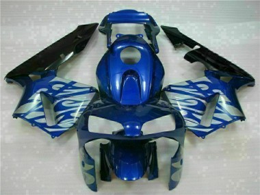 Aftermarket Blue with Silver Flame 03-04 Honda CBR600RR Motorcycle Fairings Sale