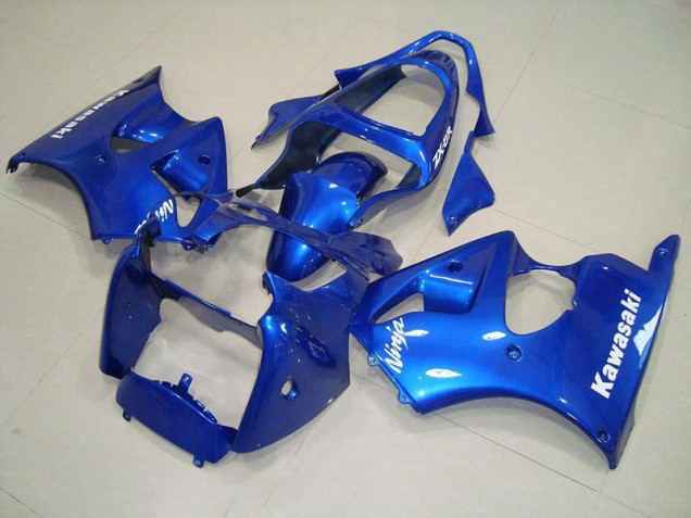 Aftermarket Blue with White Decals 00-02 Kawasaki Ninja ZX6R Motorcycle Fairings Sale Aftermarket Blue with White Decals 00-02 Kawasaki Ninja ZX6R Motorcycle Fairings Sale
