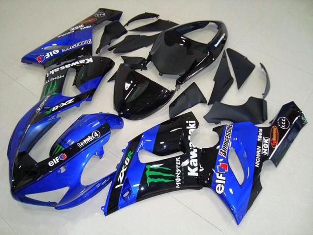 Aftermarket Candy Blue Monster 05-06 Kawasaki Ninja ZX6R Motorcycle Fairings Sale Aftermarket Candy Blue Monster 05-06 Kawasaki Ninja ZX6R Motorcycle Fairings Sale