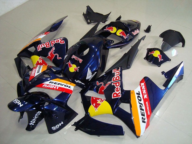 Aftermarket Dark Blue Red Bull 05-06 Honda CBR600RR Motorcycle Fairings Sale Aftermarket Dark Blue Red Bull 05-06 Honda CBR600RR Motorcycle Fairings Sale