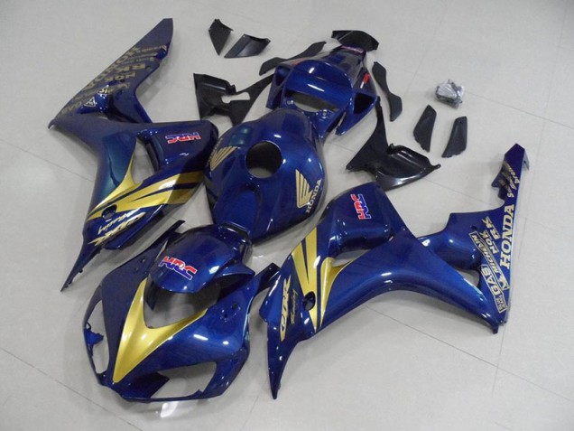 Aftermarket Dark Blue with Gold Stripe 06-07 Honda CBR1000RR Motorcycle Fairings Sale Aftermarket Dark Blue with Gold Stripe 06-07 Honda CBR1000RR Motorcycle Fairings Sale