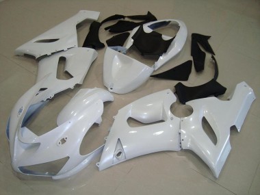 Aftermarket Dark Pearl White 05-06 Kawasaki Ninja ZX6R Motorcycle Fairings Sale