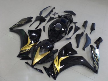 Aftermarket Glossy Black Gold Sticker 12-16 Honda CBR1000RR Motorcycle Fairings Sale
