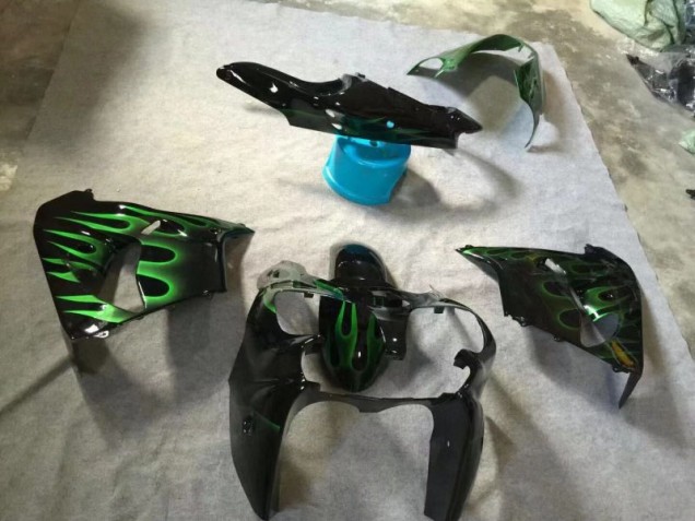 Aftermarket Glossy Black Green Flame 02-03 Kawasaki Ninja ZX9R 2002-2003 Glossy Black Green Flame Kawasaki Ninja ZX9R Motorcycle Fairings Sale Aftermarket Glossy Black Green Flame 02-03 Kawasaki Ninja ZX9R 2002-2003 Glossy Black Green Flame Kawasaki Ninja ZX9R Motorcycle Fairings Sale