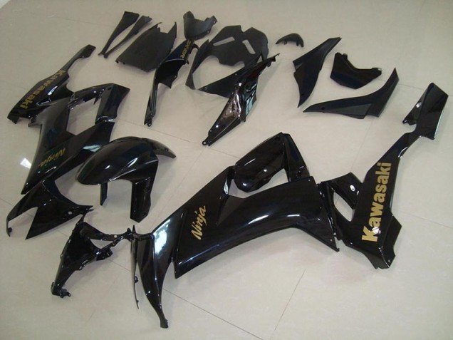 Aftermarket Glossy Black with Gold Sticker 08-10 Kawasaki Ninja ZX10R Motorcycle Fairings Sale