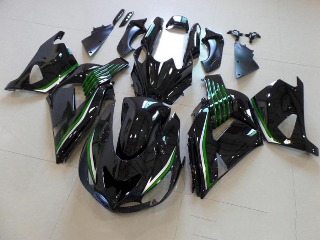 Aftermarket Glossy Black with Green Line 06-11 Kawasaki Ninja ZX14R Motorcycle Fairings Sale Aftermarket Glossy Black with Green Line 06-11 Kawasaki Ninja ZX14R Motorcycle Fairings Sale