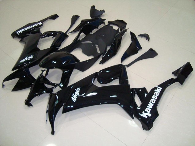 Aftermarket Glossy Black with White Sticker 08-10 Kawasaki Ninja ZX10R Motorcycle Fairings Sale Aftermarket Glossy Black with White Sticker 08-10 Kawasaki Ninja ZX10R Motorcycle Fairings Sale