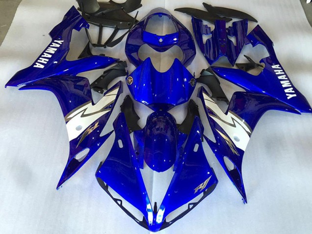 Aftermarket Glossy Blue White 04-06 Yamaha YZF R1 Motorcycle Fairings Sale