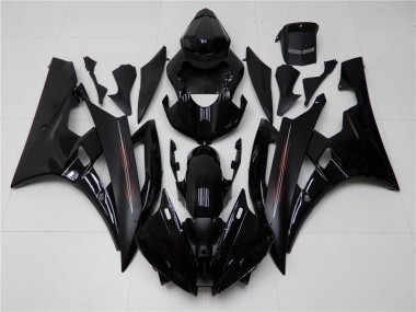Aftermarket Glossy Matte Black 06-07 Yamaha YZF R6 Motorcycle Fairings Sale