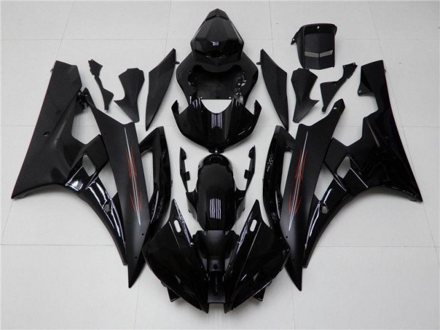 Aftermarket Glossy Matte Black 06-07 Yamaha YZF R6 Motorcycle Fairings Sale