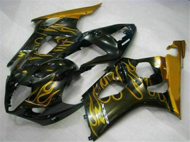 Aftermarket Gold Black 03-04 Suzuki GSXR 1000 Motorcycle Fairings Sale Aftermarket Gold Black 03-04 Suzuki GSXR 1000 Motorcycle Fairings Sale