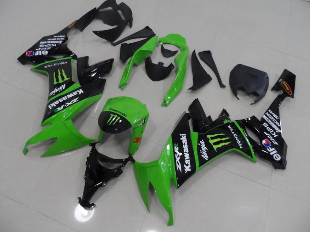 Aftermarket Green and Black Monster 08-10 Kawasaki Ninja ZX10R Motorcycle Fairings Sale Aftermarket Green and Black Monster 08-10 Kawasaki Ninja ZX10R Motorcycle Fairings Sale