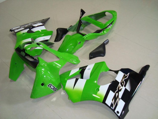Aftermarket Green Black 00-02 Kawasaki Ninja ZX6R Fairing Kits Sale Aftermarket Green Black 00-02 Kawasaki Ninja ZX6R Fairing Kits Sale