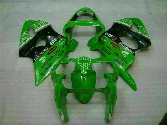 Aftermarket Green Black 00-02 Kawasaki Ninja ZX6R Full Fairing Kit Sale