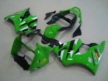 Aftermarket Green Black 00-02 Kawasaki Ninja ZX6R Motorcycle Fairings Sale