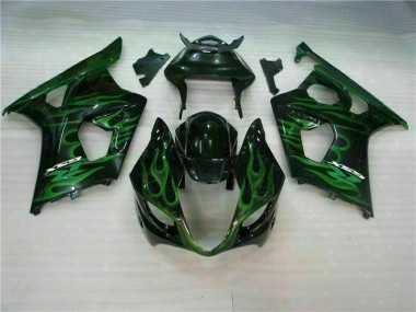 Aftermarket Green Black 03-04 Suzuki GSXR 1000 Motorcycle Fairings Sale
