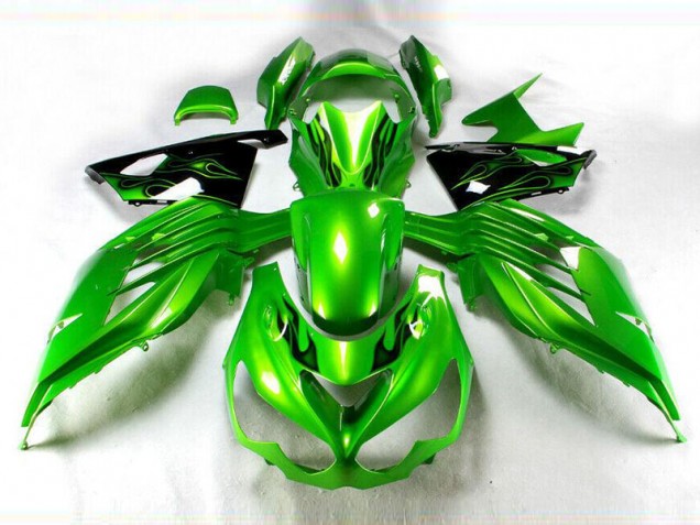 Aftermarket Green Black 12-19 Kawasaki Ninja ZX14R Motorcycle Fairings Sale Aftermarket Green Black 12-19 Kawasaki Ninja ZX14R Motorcycle Fairings Sale