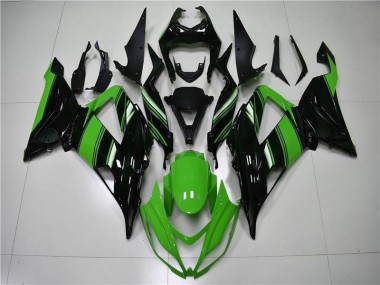 Aftermarket Green Black 13-18 Kawasaki Ninja ZX6R Injection Fairing Kit Sale