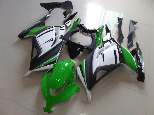 Aftermarket Green Black and White 13-16 Kawasaki Ninja ZX300R 2013-2016 Green Black and White Kawasaki Ninja ZX300R Motorcycle Fairings Sale Aftermarket Green Black and White 13-16 Kawasaki Ninja ZX300R 2013-2016 Green Black and White Kawasaki Ninja ZX300R Motorcycle Fairings Sale