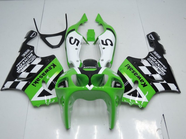 Aftermarket Green Black and White 96-02 Kawasaki Ninja ZX7R 1996-2002 Green Black and White Kawasaki Ninja ZX7R Motorcycle Fairings Sale Aftermarket Green Black and White 96-02 Kawasaki Ninja ZX7R 1996-2002 Green Black and White Kawasaki Ninja ZX7R Motorcycle Fairings Sale