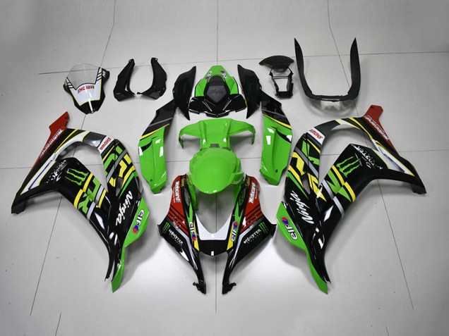 Aftermarket Green Black Red 16-19 Kawasaki Ninja ZX10R Motorcycle Fairings Sale Aftermarket Green Black Red 16-19 Kawasaki Ninja ZX10R Motorcycle Fairings Sale