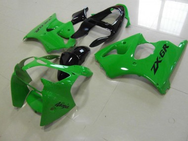 Aftermarket Green Black Tail 00-02 Kawasaki Ninja ZX6R Motorcycle Fairings Sale