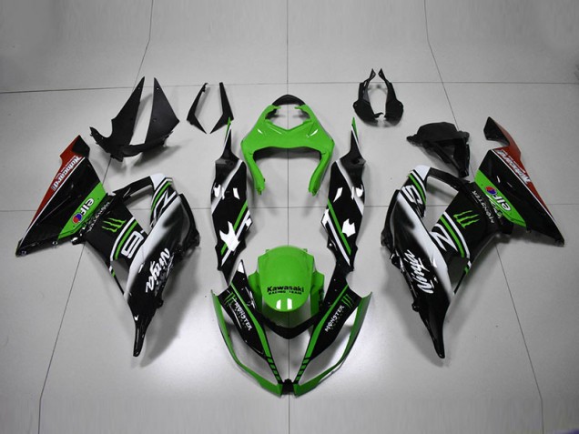 Aftermarket Green Black White 13-18 Kawasaki Ninja ZX6R Motorcycle Fairings Sale Aftermarket Green Black White 13-18 Kawasaki Ninja ZX6R Motorcycle Fairings Sale
