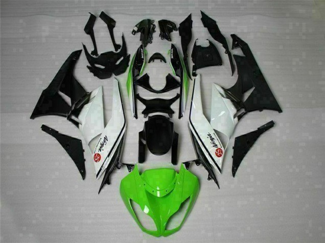 Aftermarket Green Black White 25 09-12 Kawasaki Ninja ZX6R Motorcycle Fairings Sale Aftermarket Green Black White 25 09-12 Kawasaki Ninja ZX6R Motorcycle Fairings Sale