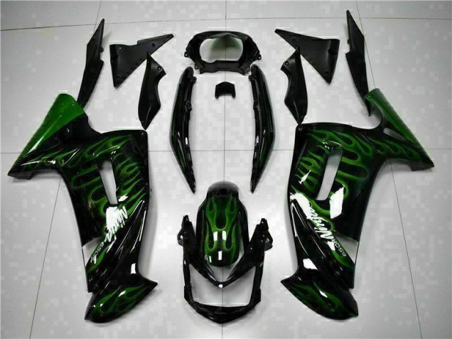 Aftermarket Green Flame 06-08 Kawasaki Ninja EX650 Motorcycle Fairings Sale Aftermarket Green Flame 06-08 Kawasaki Ninja EX650 Motorcycle Fairings Sale