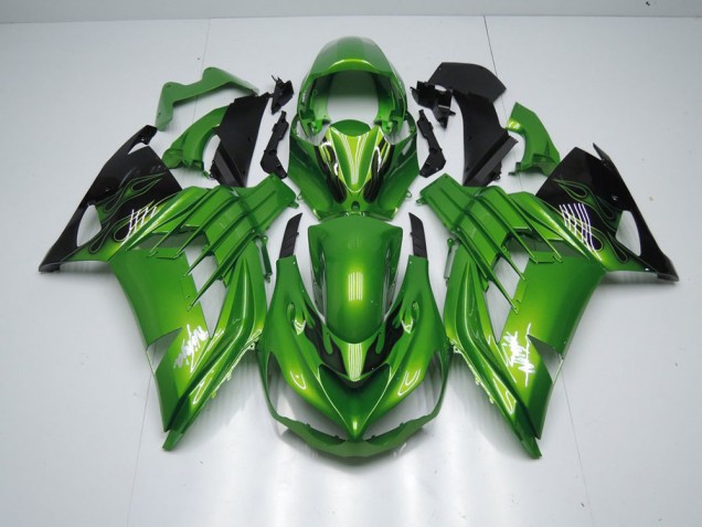 Aftermarket Green Flame 12-19 Kawasaki Ninja ZX14R Motorcycle Fairings Sale Aftermarket Green Flame 12-19 Kawasaki Ninja ZX14R Motorcycle Fairings Sale
