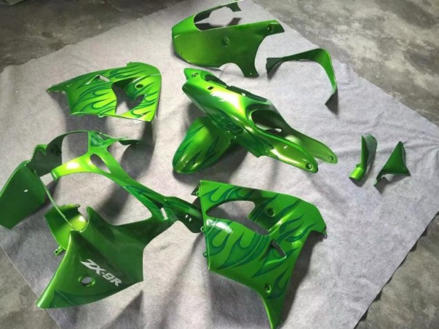 Aftermarket Green Green Flame 00-01 Kawasaki Ninja ZX9R 2000-2001 Green Green Flame Kawasaki Ninja ZX9R Motorcycle Fairings Sale Aftermarket Green Green Flame 00-01 Kawasaki Ninja ZX9R 2000-2001 Green Green Flame Kawasaki Ninja ZX9R Motorcycle Fairings Sale