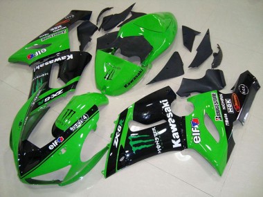 Aftermarket Green Monster 05-06 Kawasaki Ninja ZX6R Motorcycle Fairings Sale
