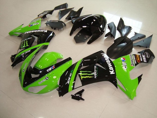 Aftermarket Green Monster 06-07 Kawasaki Ninja ZX10R Full Fairing Kit Sale Aftermarket Green Monster 06-07 Kawasaki Ninja ZX10R Full Fairing Kit Sale