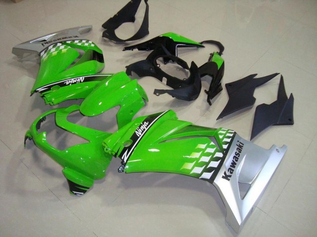 Aftermarket Green Silver 08-12 Kawasaki Ninja ZX250R 2008-2012 Green Silver Kawasaki Ninja ZX250R Motorcycle Fairings Sale Aftermarket Green Silver 08-12 Kawasaki Ninja ZX250R 2008-2012 Green Silver Kawasaki Ninja ZX250R Motorcycle Fairings Sale