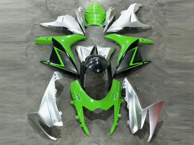 Aftermarket Green Silver 11-20 Suzuki GSXR 600/750 Plastics Fairing Kits Sale