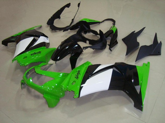 Aftermarket Green White Black 08-12 Kawasaki Ninja ZX250R 2008-2012 Green White Black Kawasaki Ninja ZX250R Motorcycle Fairings Sale Aftermarket Green White Black 08-12 Kawasaki Ninja ZX250R 2008-2012 Green White Black Kawasaki Ninja ZX250R Motorcycle Fairings Sale