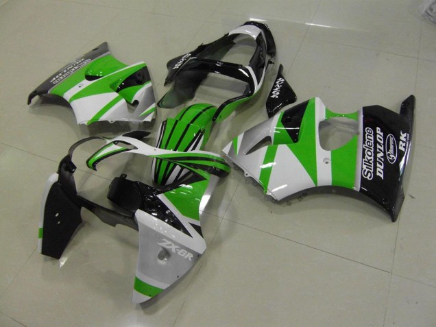 Aftermarket Green White Stripe 00-02 Kawasaki Ninja ZX6R Motorcycle Fairings Sale Aftermarket Green White Stripe 00-02 Kawasaki Ninja ZX6R Motorcycle Fairings Sale