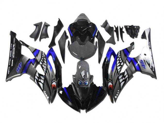 Aftermarket Grey Blue Shark 08-16 Yamaha YZF R6 Motorcycle Fairings Sale