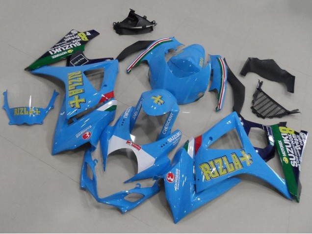Aftermarket Light Blue Rizla 07-08 Suzuki GSXR 1000 Motorcycle Fairings Sale Aftermarket Light Blue Rizla 07-08 Suzuki GSXR 1000 Motorcycle Fairings Sale