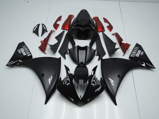 Aftermarket Matte Black 12-14 Yamaha YZF R1 Full Fairing Kit Sale