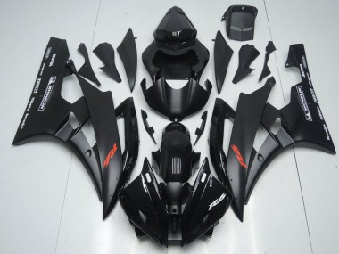 Aftermarket Matte Black and Glossy Black 06-07 Yamaha YZF R6 Motorcycle Fairings Sale