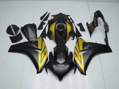 Aftermarket Matte Black and Gold 08-11 Honda CBR1000RR Motorcycle Fairings Sale