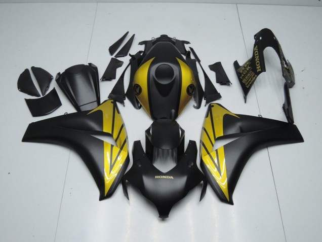 Aftermarket Matte Black and Gold 08-11 Honda CBR1000RR Motorcycle Fairings Sale