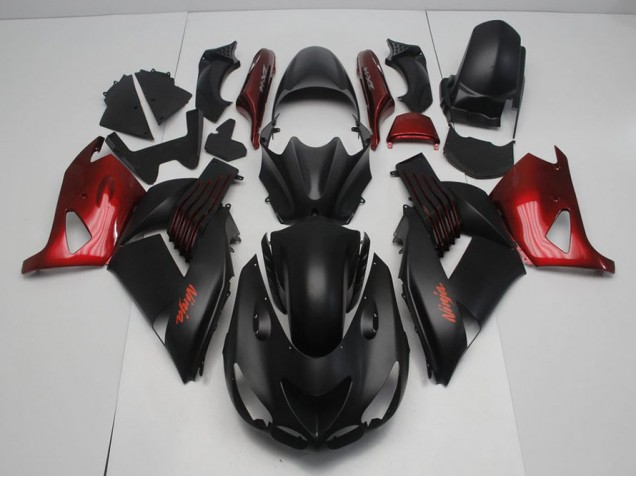 Aftermarket Matte Black and Red 06-11 Kawasaki Ninja ZX14R Motorcycle Fairings Sale Aftermarket Matte Black and Red 06-11 Kawasaki Ninja ZX14R Motorcycle Fairings Sale